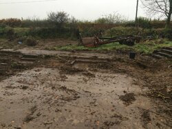 Cast concrete steps which would have lead into one of the huts