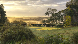 Mist rising in the valley early morning
